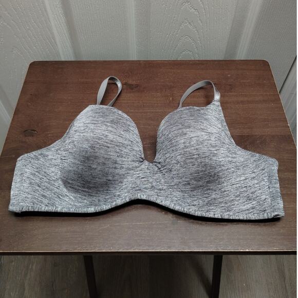 IZOD Women's Size 38C Heather Gray Underwire Full Coverage Padded Bra - Picture 1 of 6